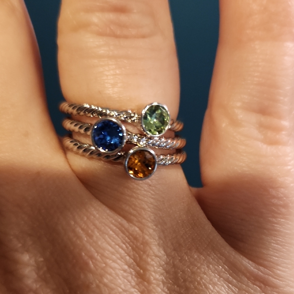 Touchstone Crystal Birthstone Rings